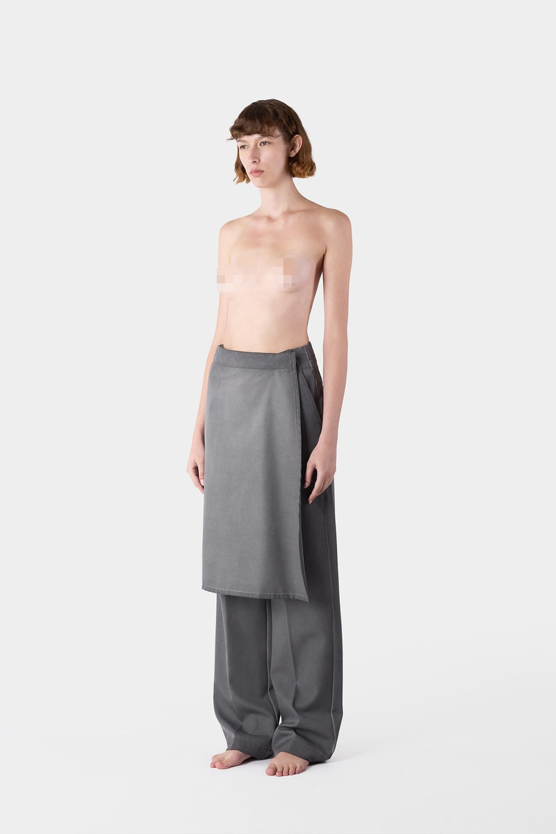 LONG PANTA SKIRT / grey 5