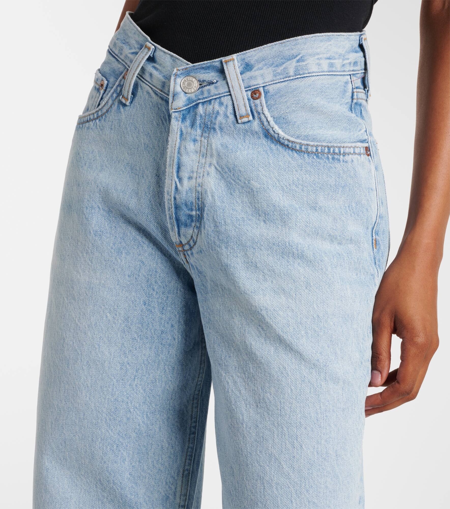 V-Waist Baggy high-rise wide-leg jeans - 4