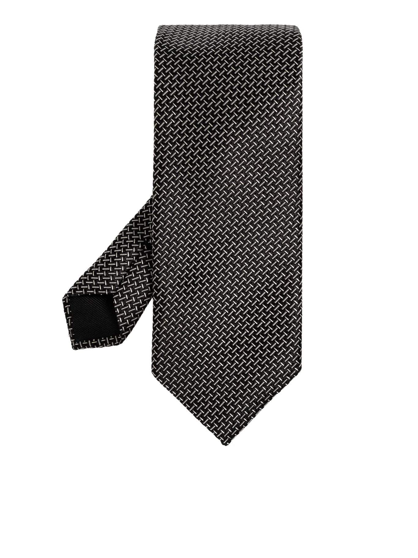 SILK TIE WITH GEOMETRIC PATTERN - 1