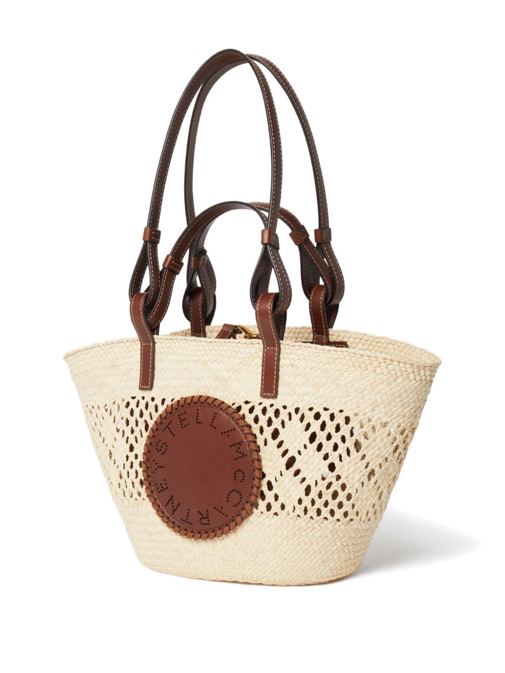 logo-perforated tote bag - 5