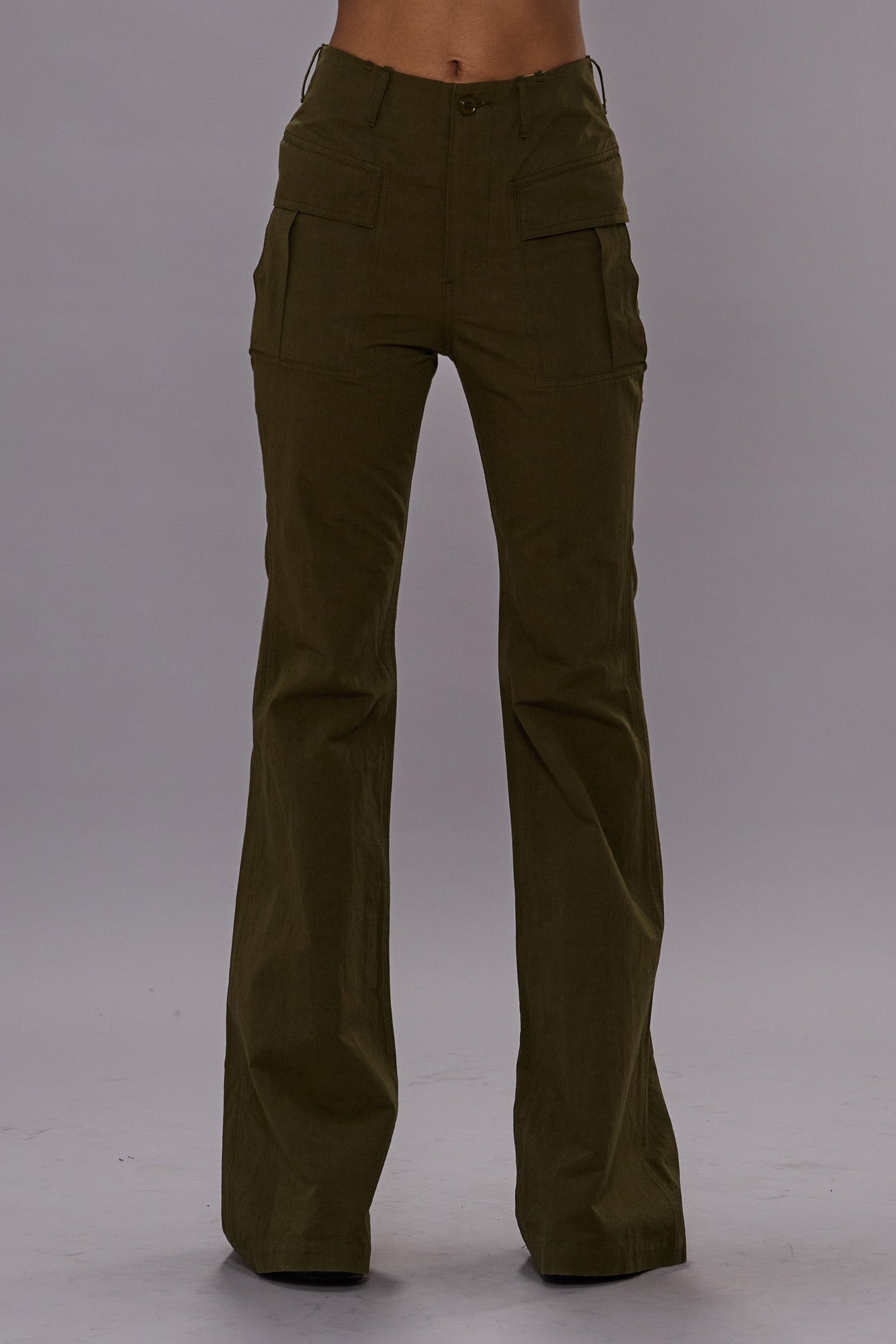 FLARE LEG PANT - OLIVE - 2