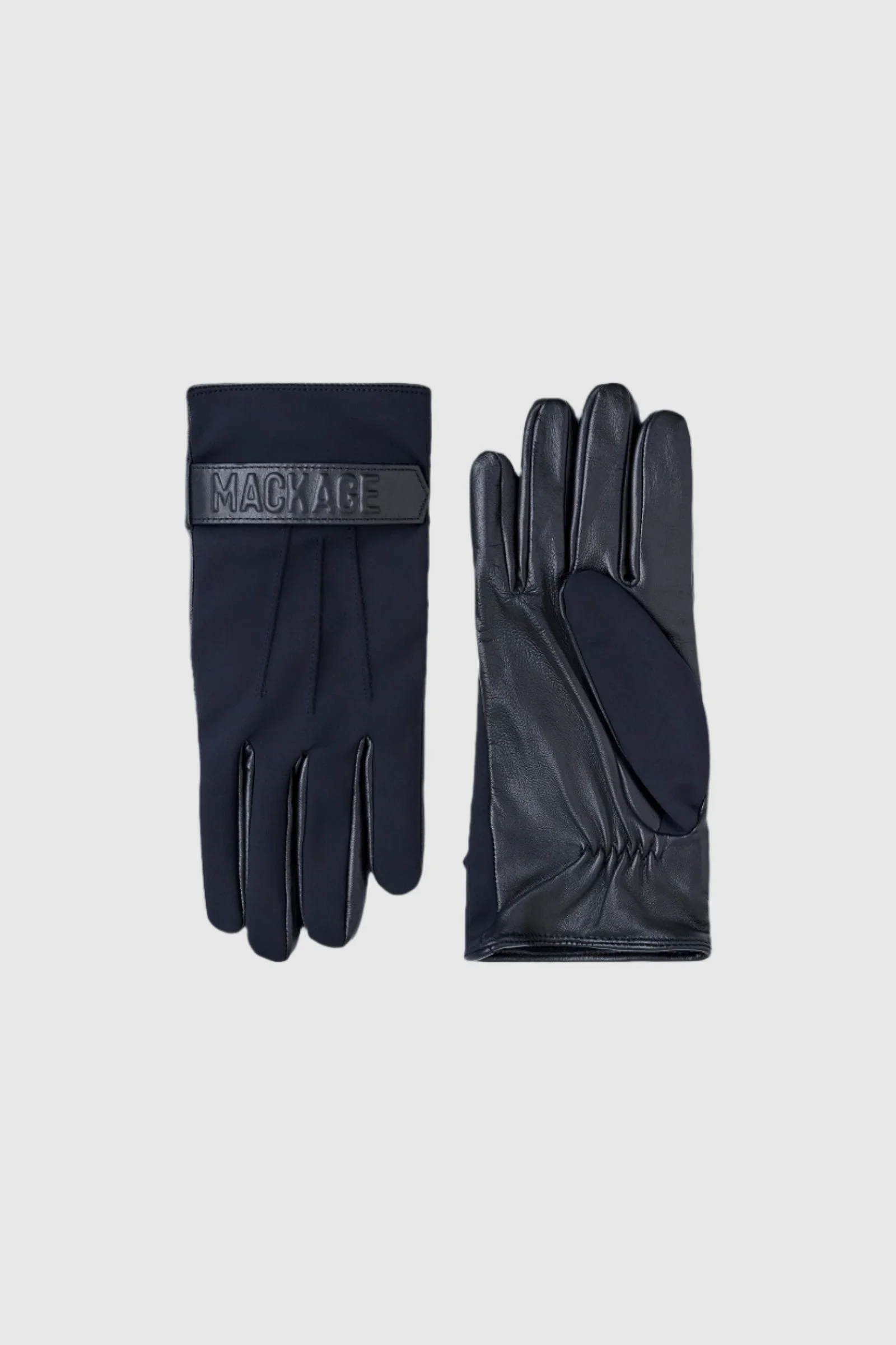 OZ (R)Leather and fleece glove with wrist tab - 1