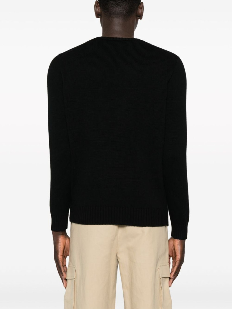 logo-embroidered crew-neck jumper 4