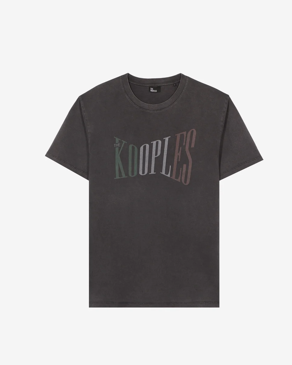 OVERSIZED T-SHIRT WITH FADED BLACK SCREEN PRINT - 1