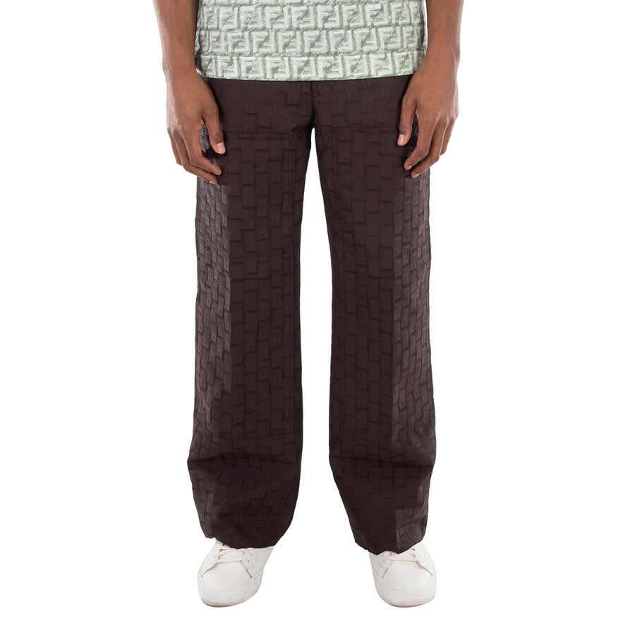 Ferragamo Straight Leg Monogram Pattern Trousers - 3