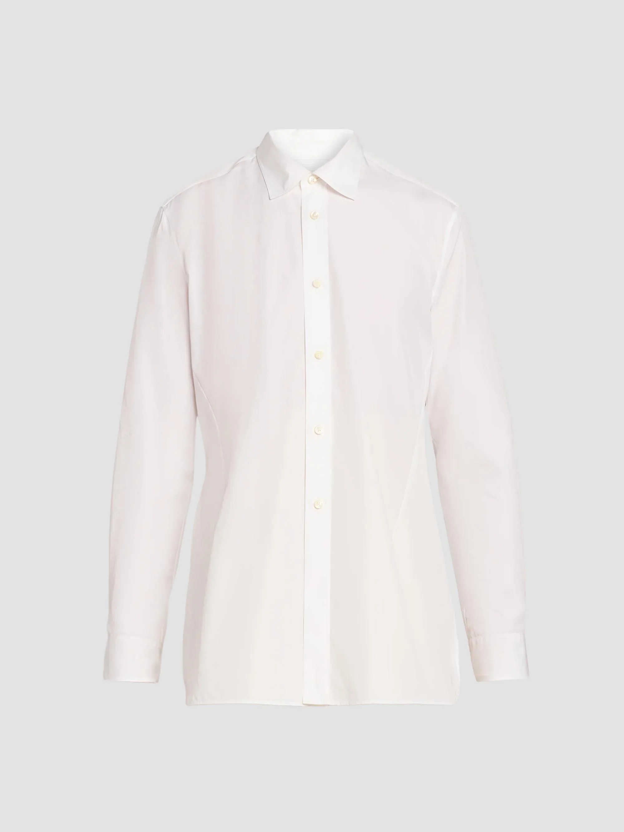 Men's Tailored Cotton Dress Shirt - Optic White - 1