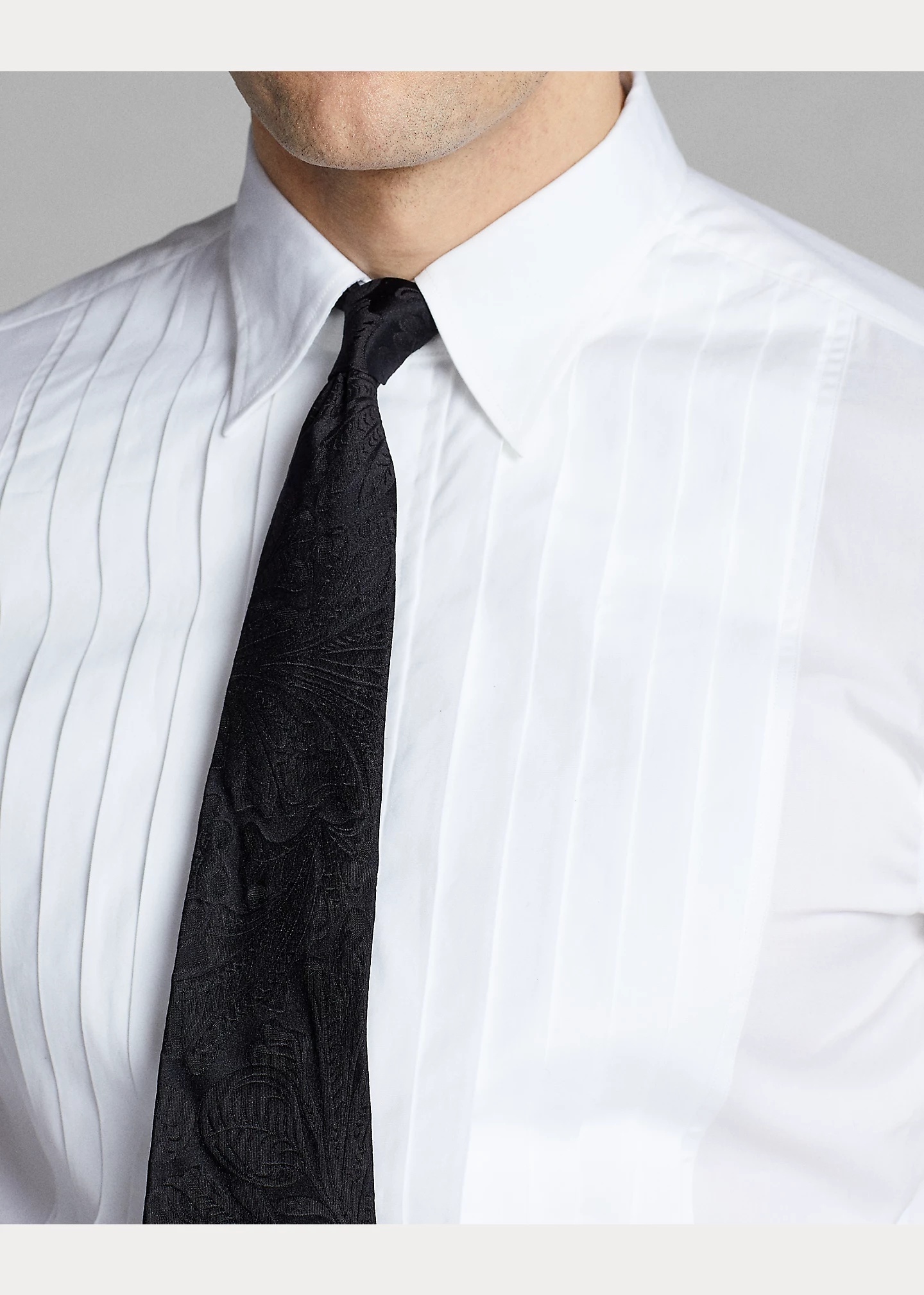 Slim Fit French Cuff Tuxedo Shirt - 5