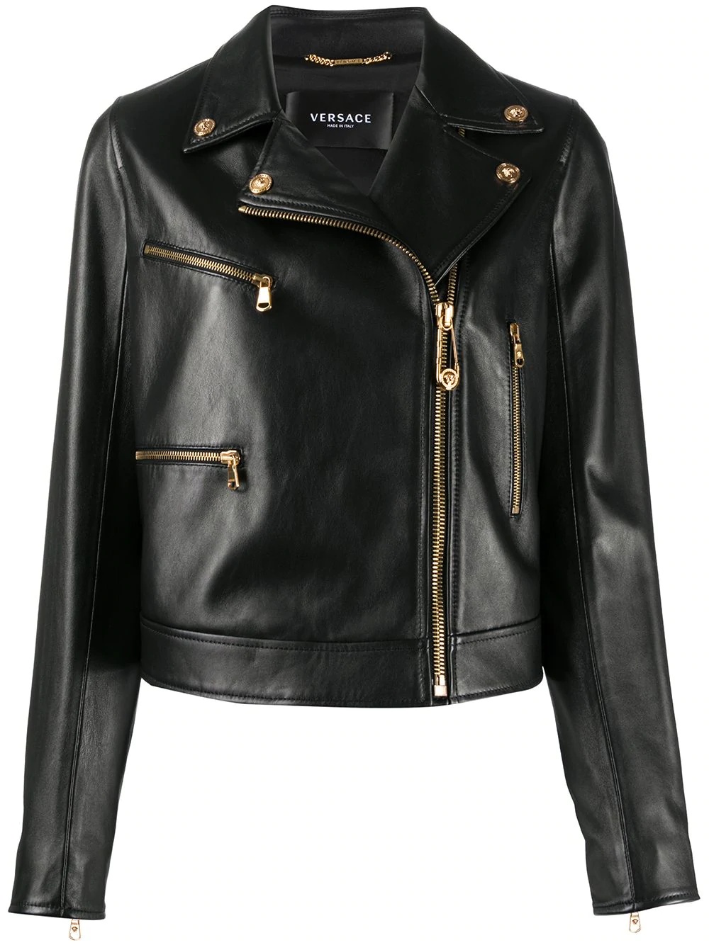 leather biker jacket - 1