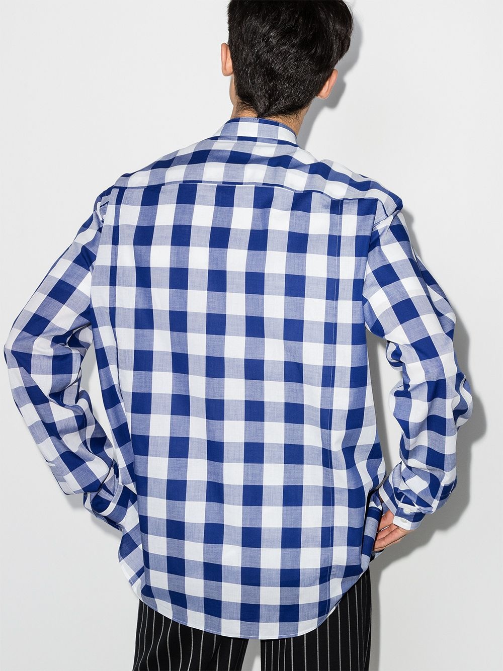 gingham check print shirt - 3