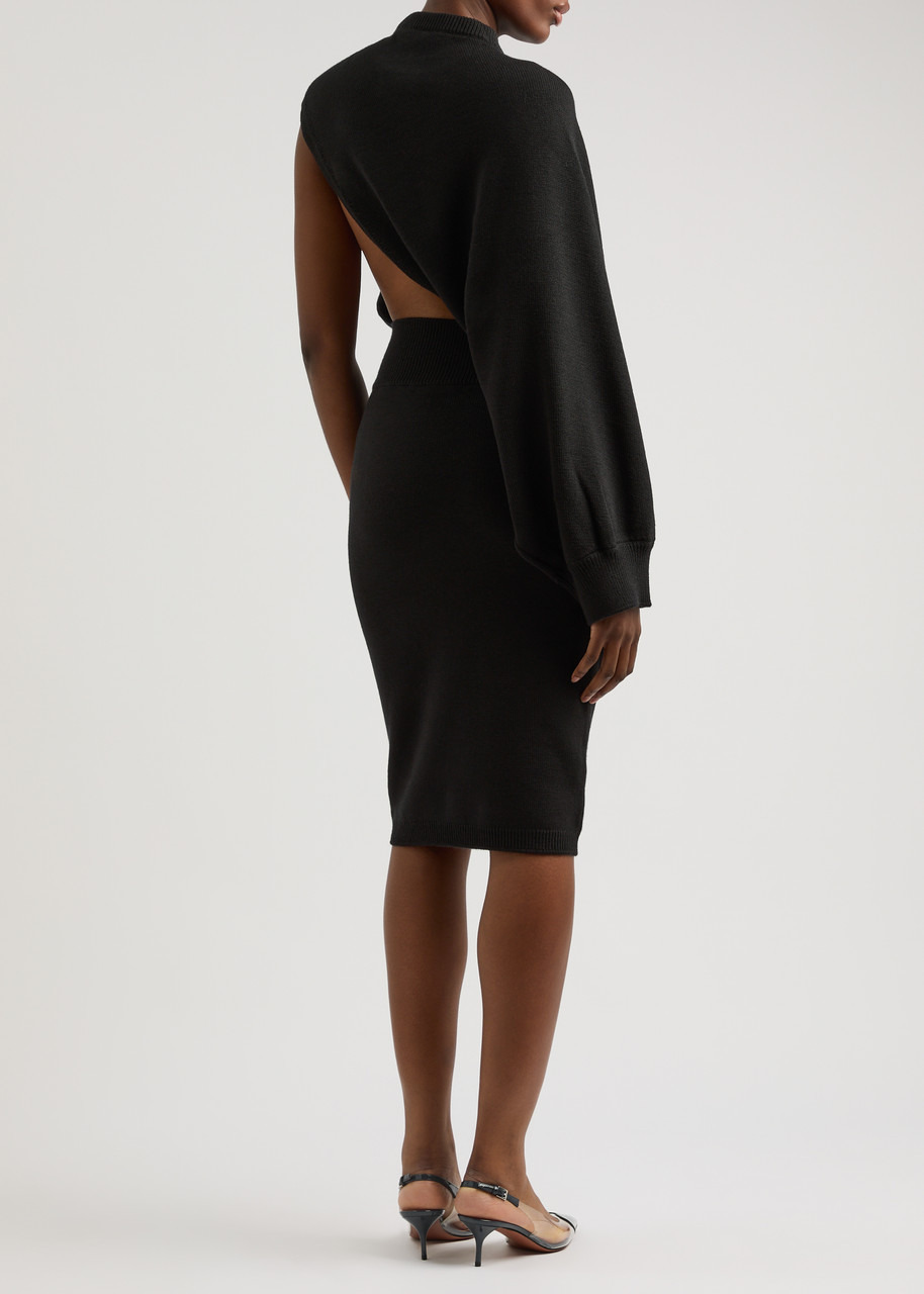 Alaïa One-shoulder Wool Jumper Dress - 3