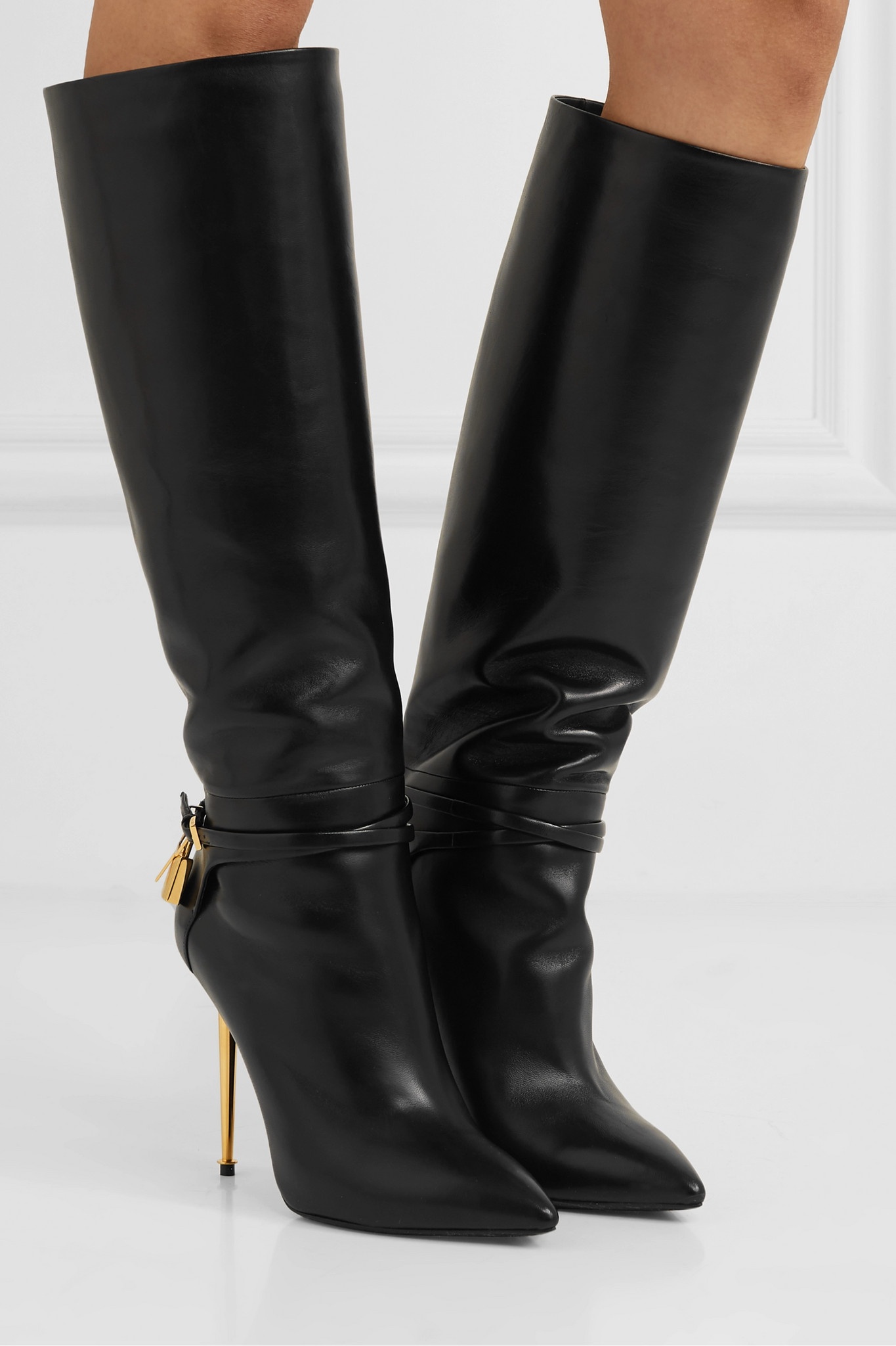 Leather knee boots - 2