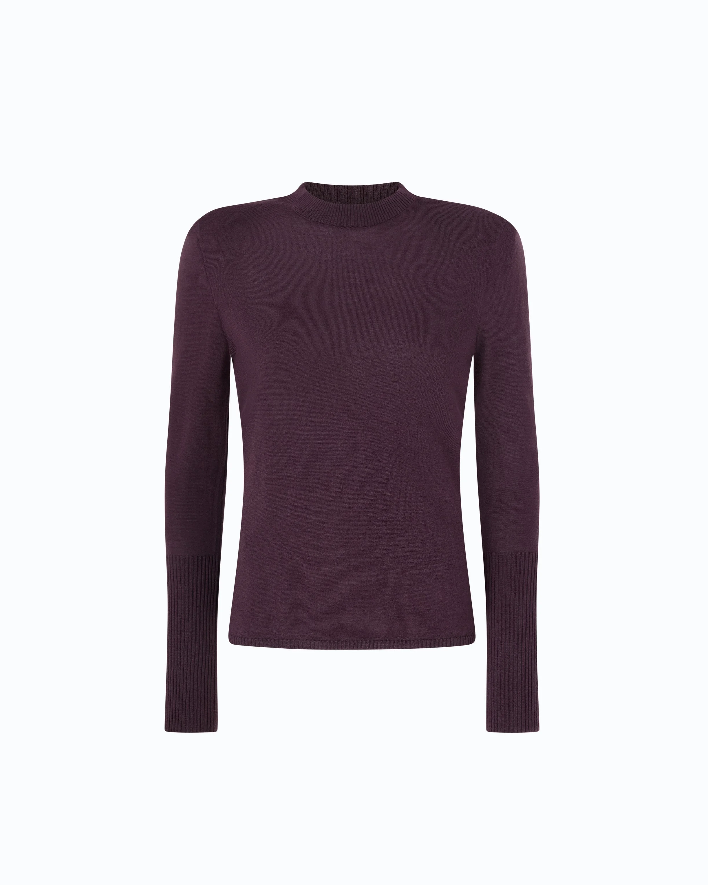 MERINO WOOL SWEATER WITH REMOVABLE SHOULDER PADS - 1
