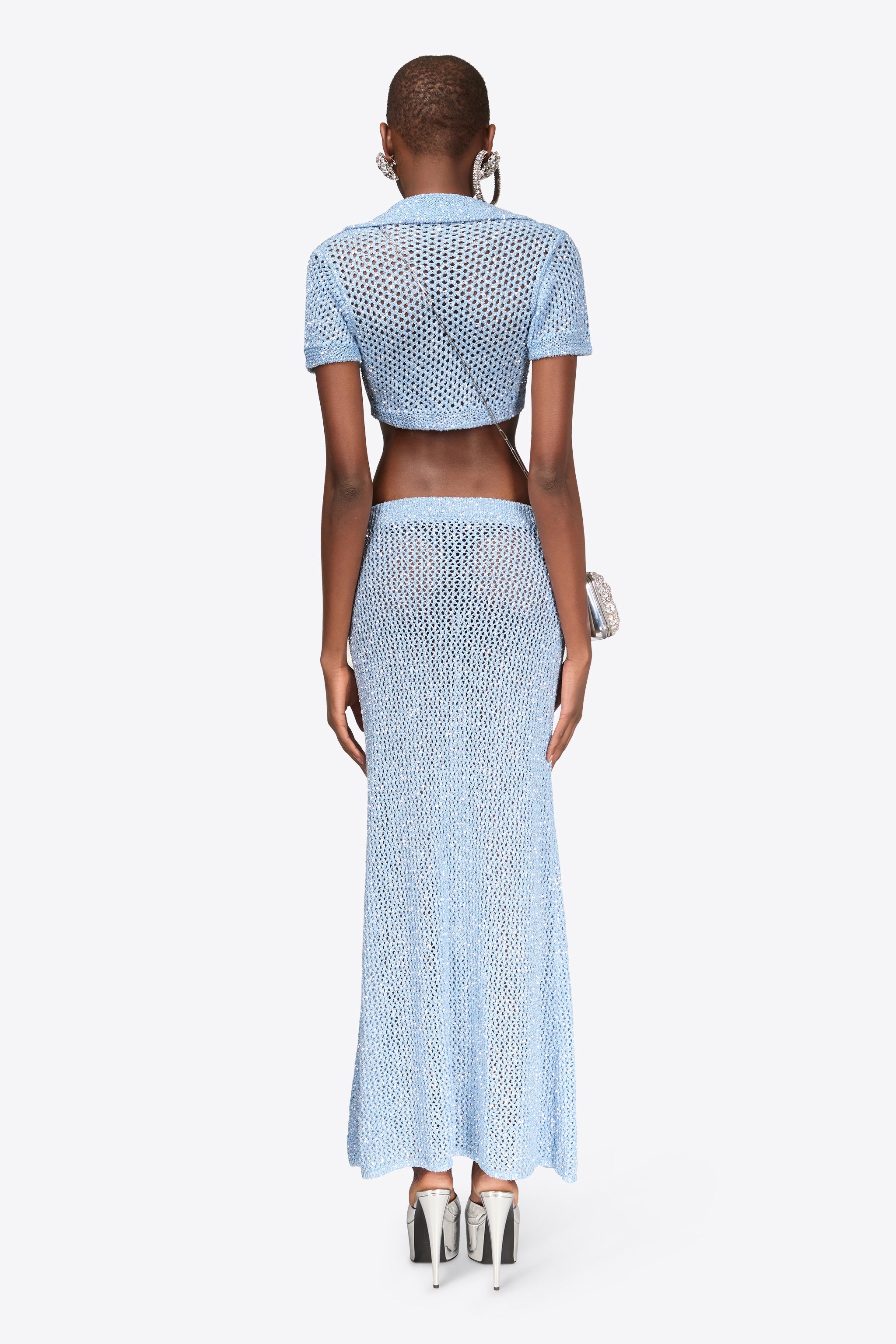 SEQUIN CROCHET MAXI SKIRT - 6