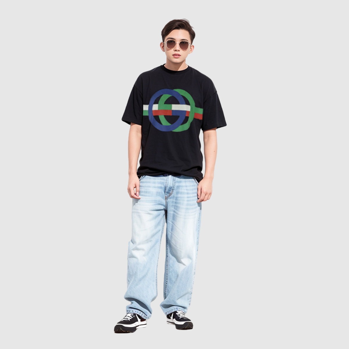 Gucci Round GG Print Cotton T-Shirt 'Black' 548334-XJE7S-1152 - 3