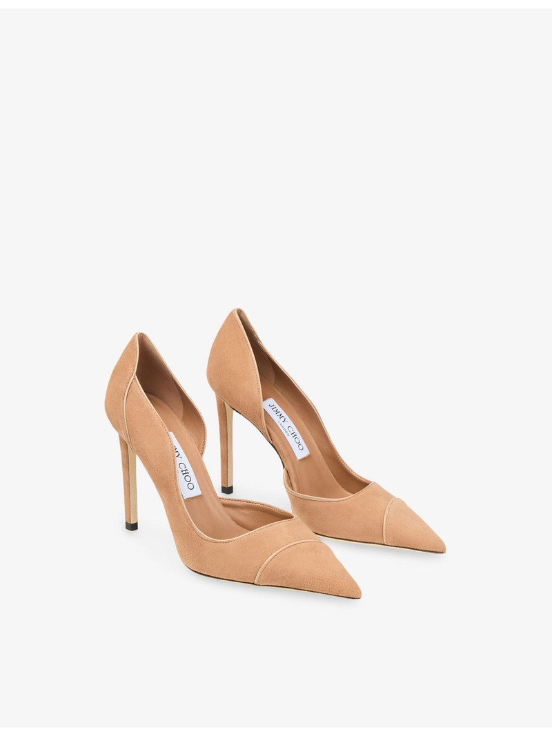 Brigitte 100 Patent Suede Heeled Courts 3