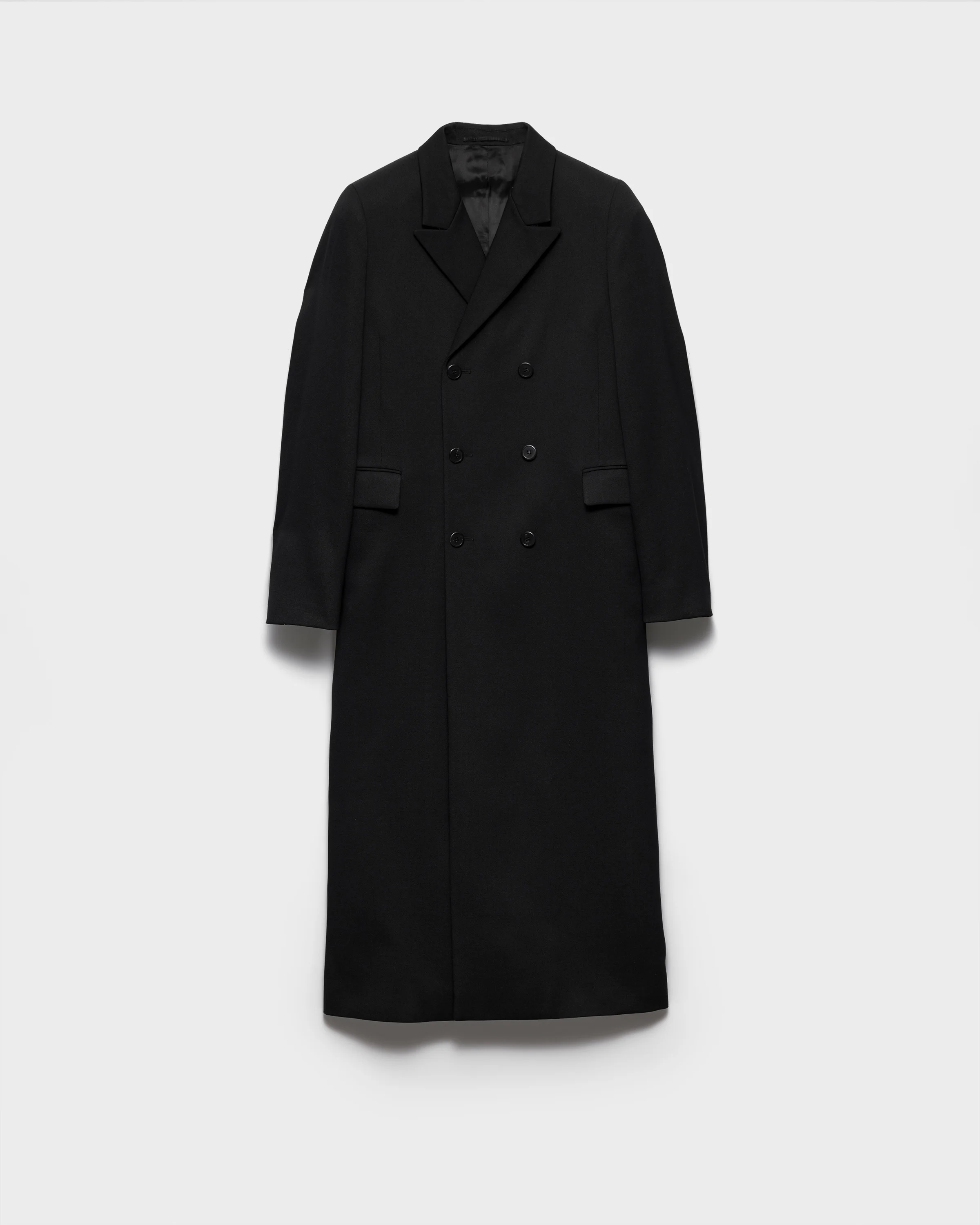 Double-breasted wool coat - 1