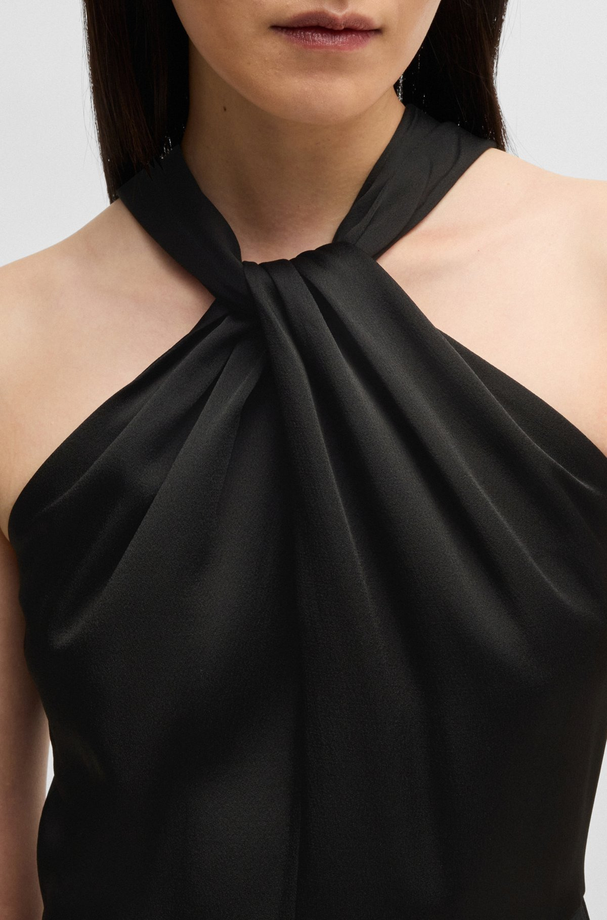 TWIST-DETAIL DRESS IN STRETCH FABRIC - 5