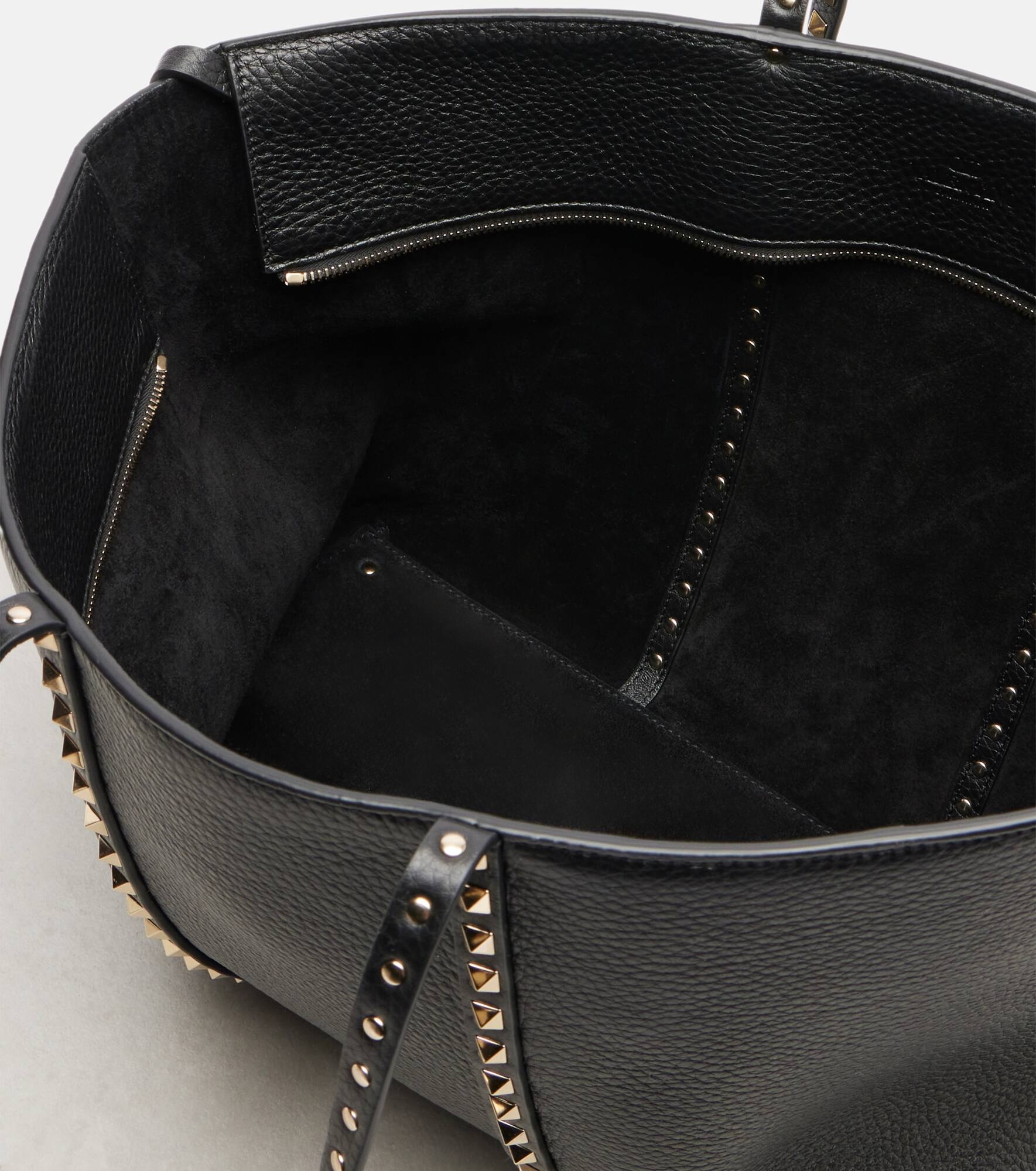 Rockstud leather tote bag - 3