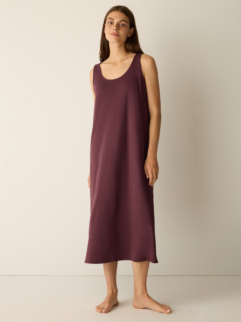 EILEEN FISHER Organic Cotton Interlock Scoop Neck Sleep Dress outlook