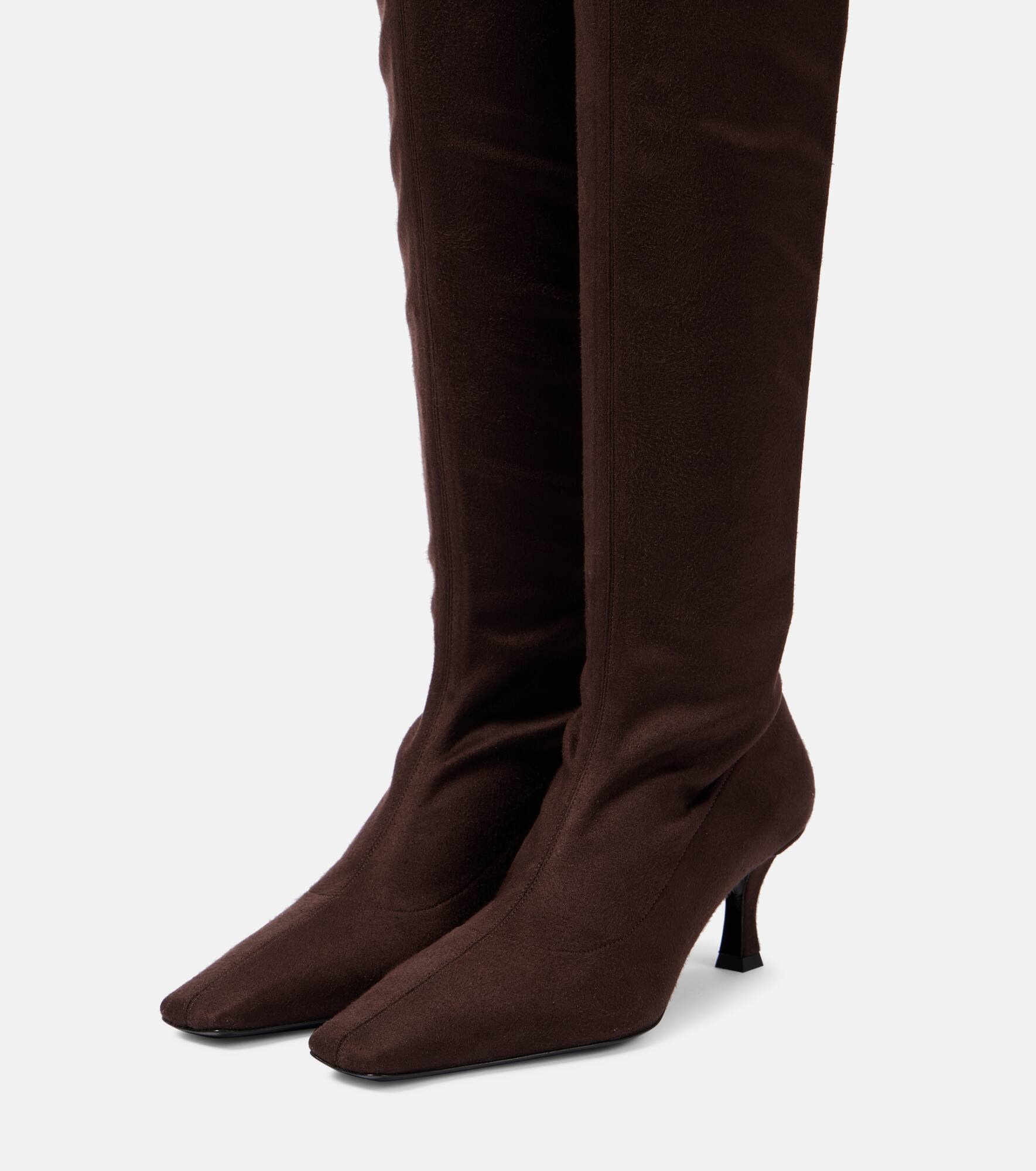 Suede over-the-knee boots - 5