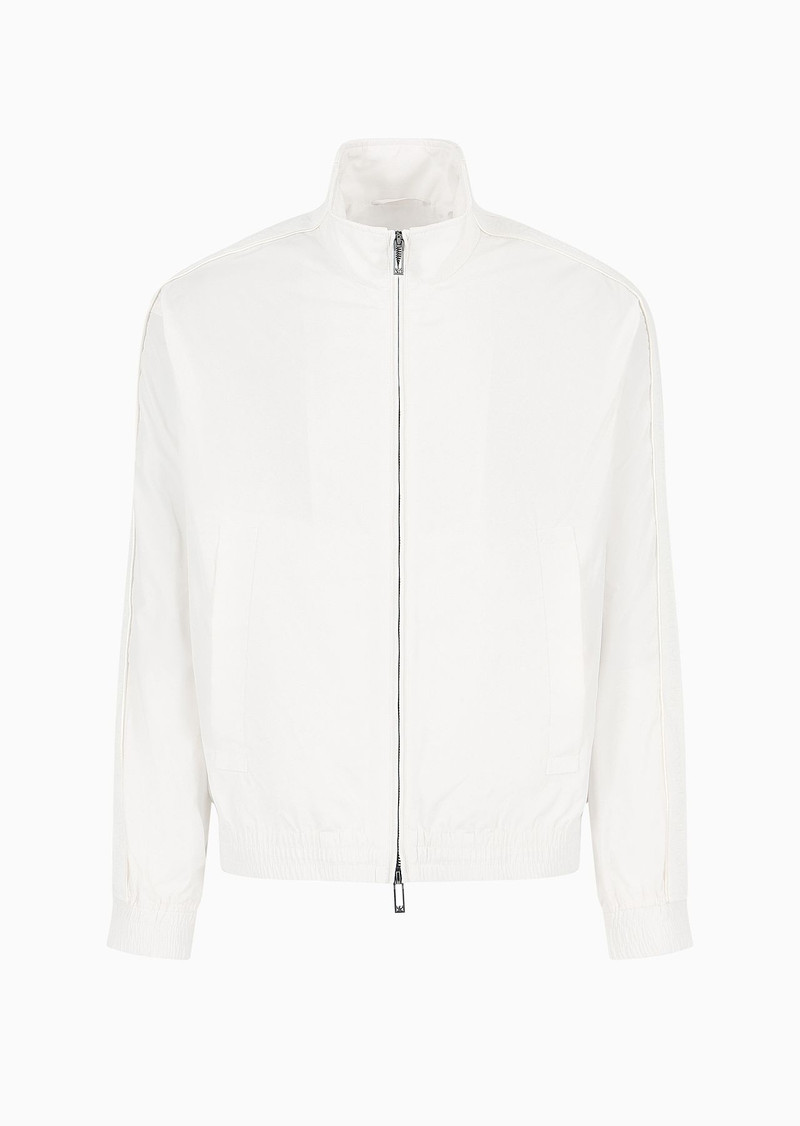 Full-zip blouson in light nylon with logo tape 1