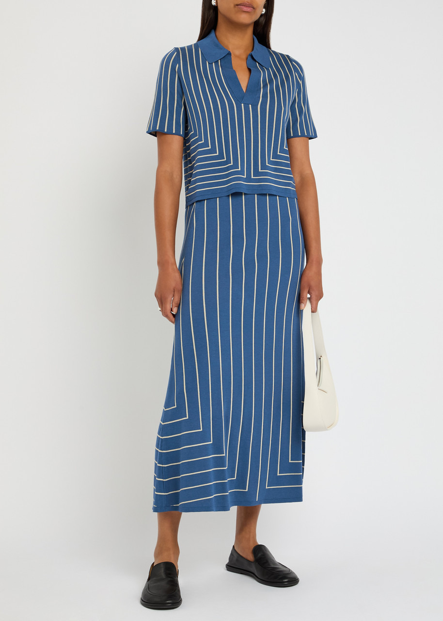 Joseph Striped-jacquard Stretch-knit top - 4