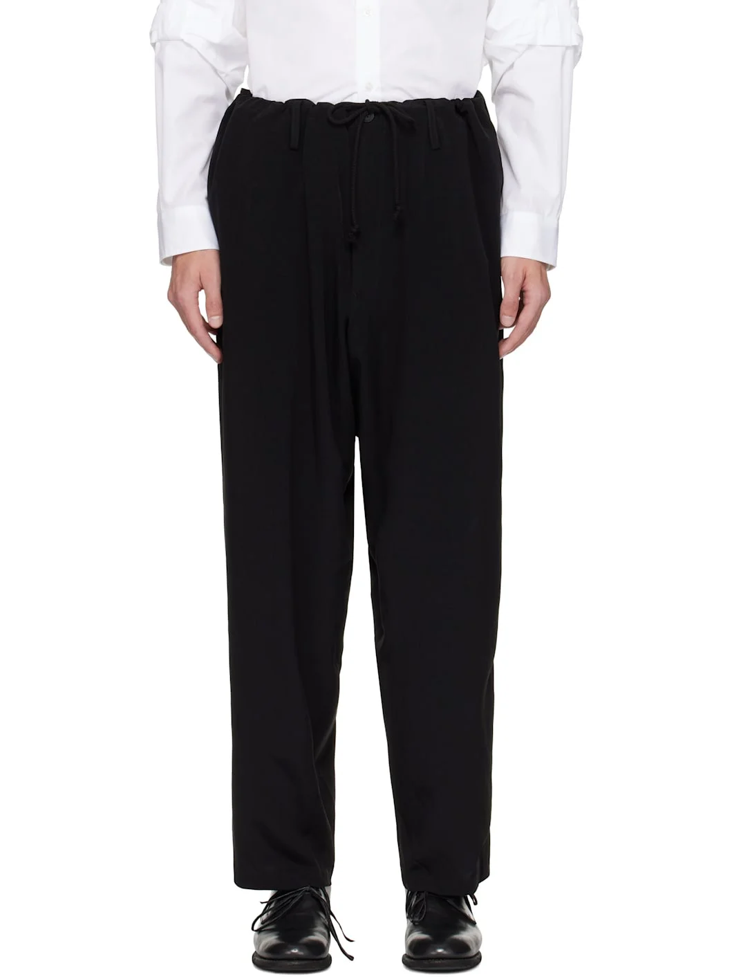 Black Tuxedo Standard String Trousers - 1