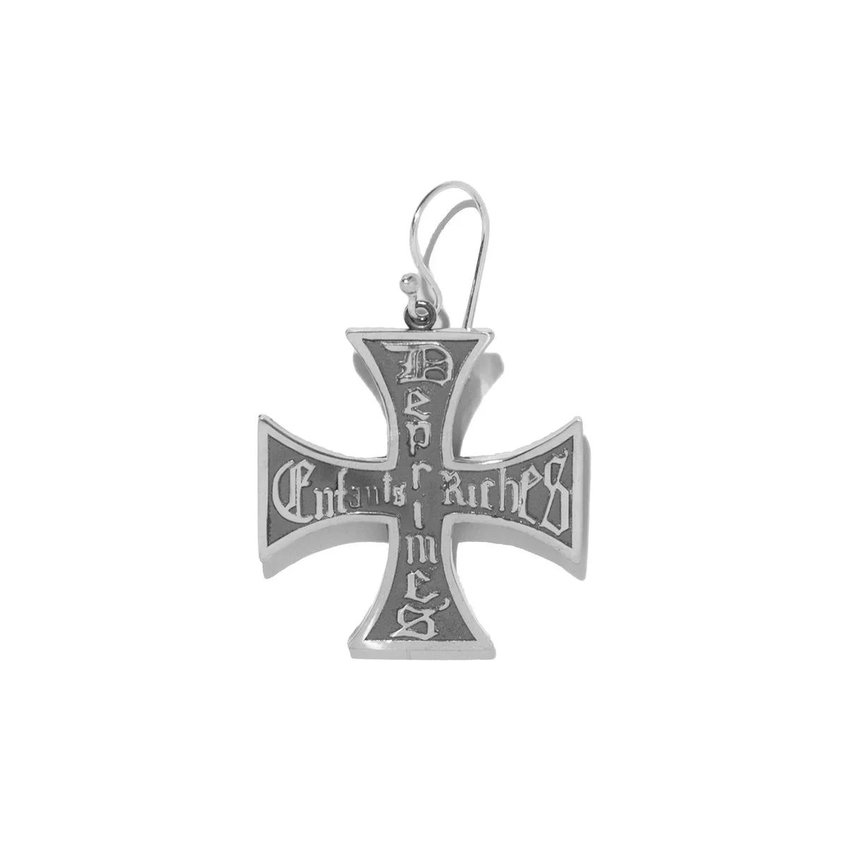 CROSS EARRING (SILVER) - 1
