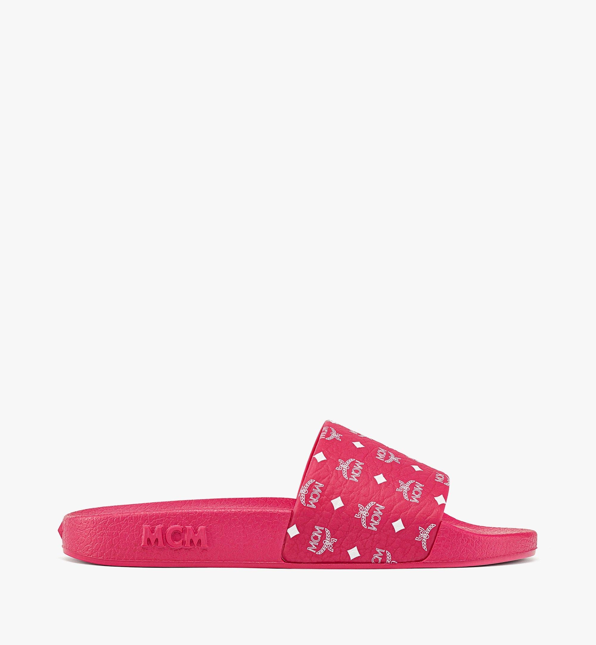 Women’s Monogram Print Rubber Slides - 5