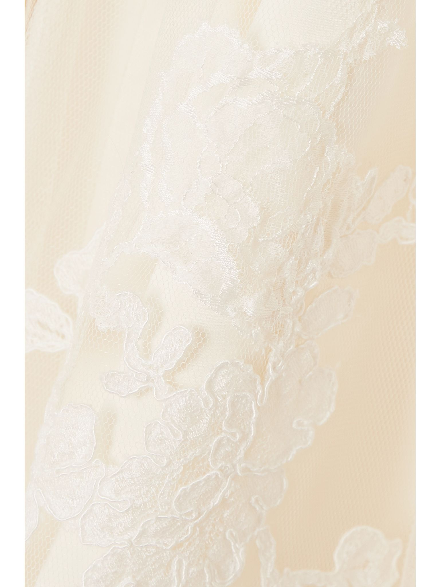 Lucy cold-shoulder lace-trimmed tulle and cady mini dress Ivory - 4