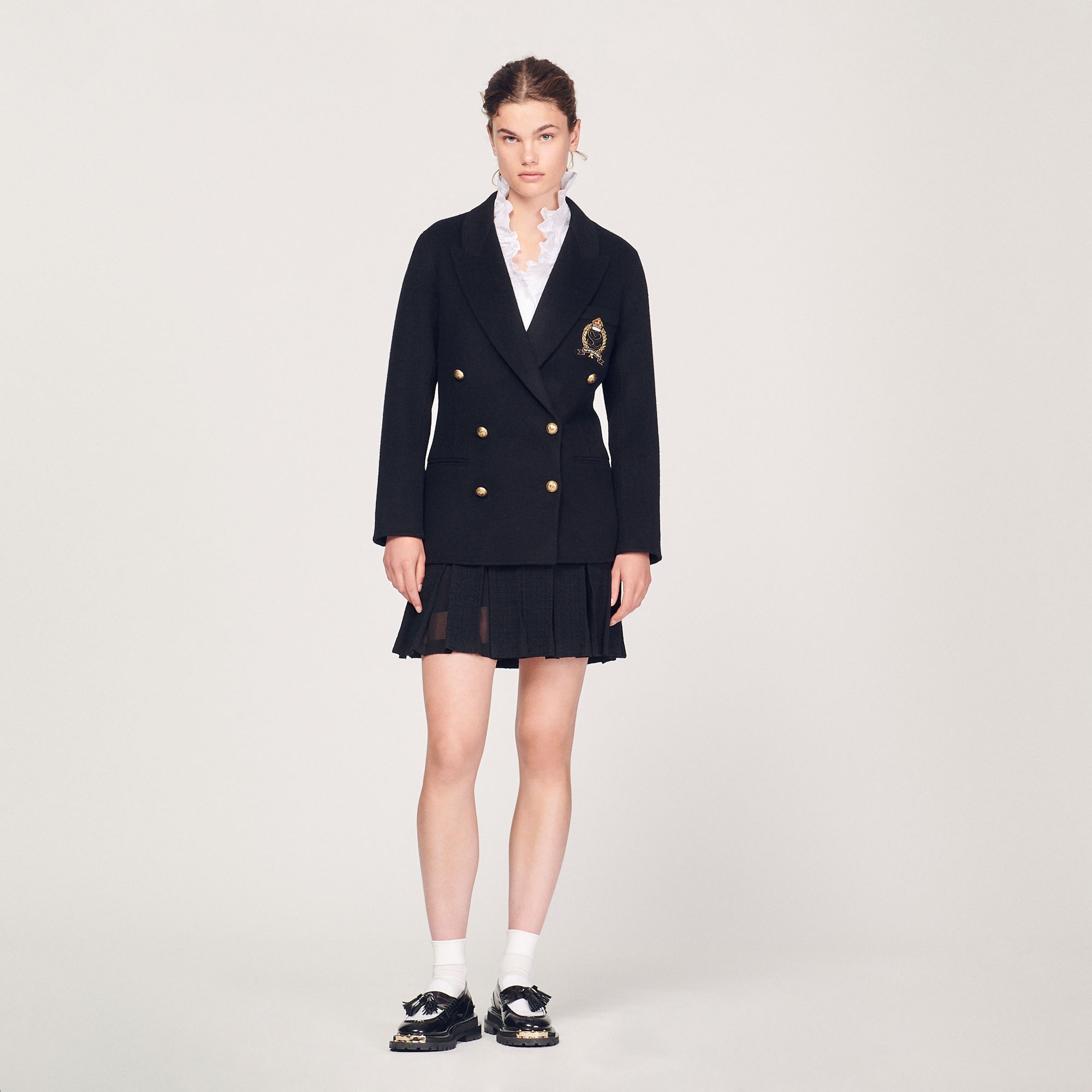 Wool blazer with a patch - 3