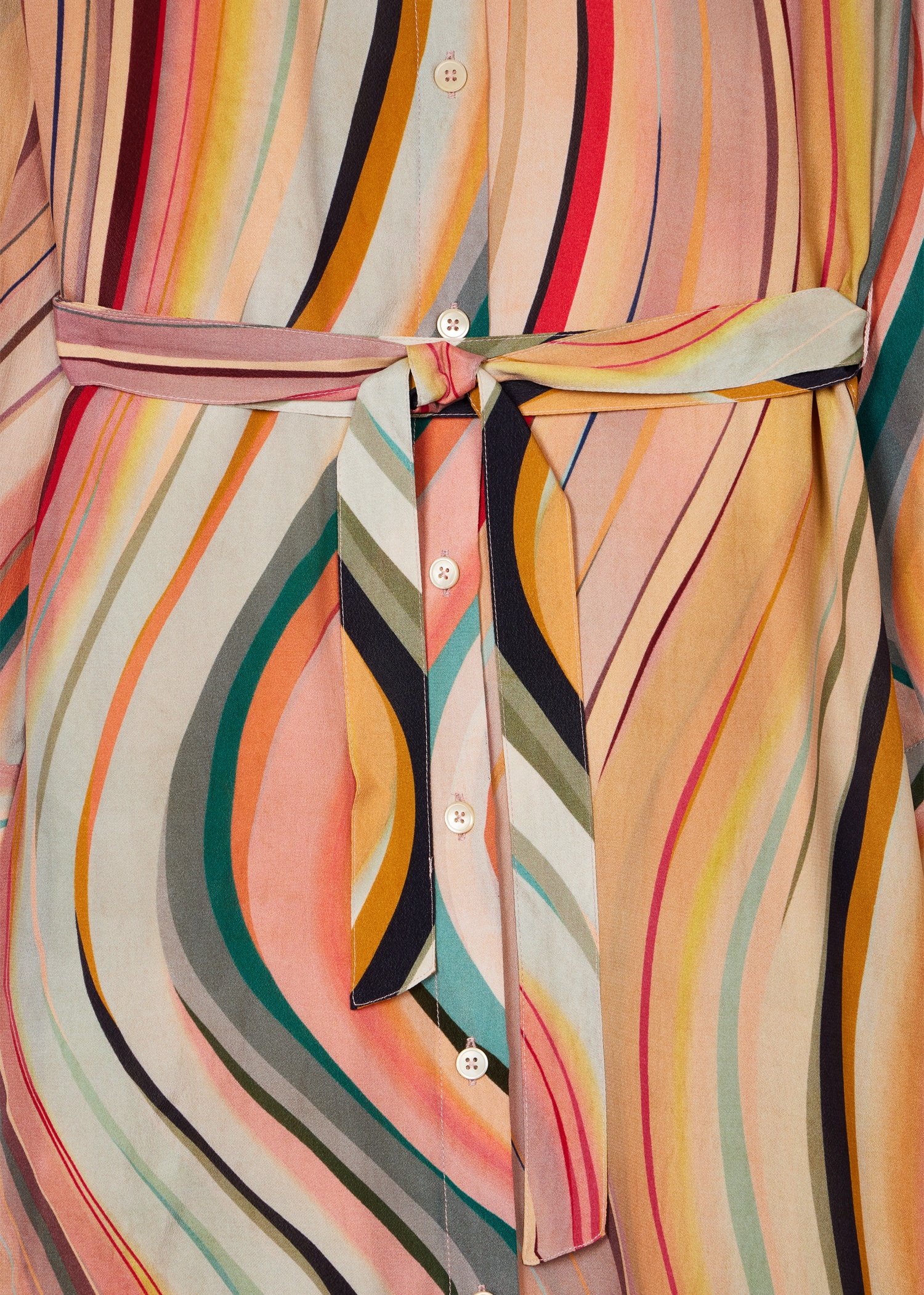 Women's Silk-Blend 'Swirl' Print Shirt Dress - 3