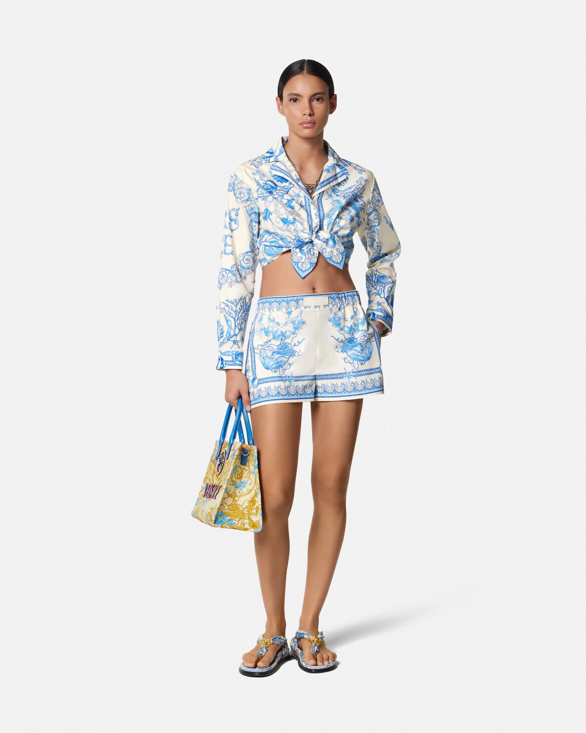 Underwater Barocco Cotton Shorts - 2