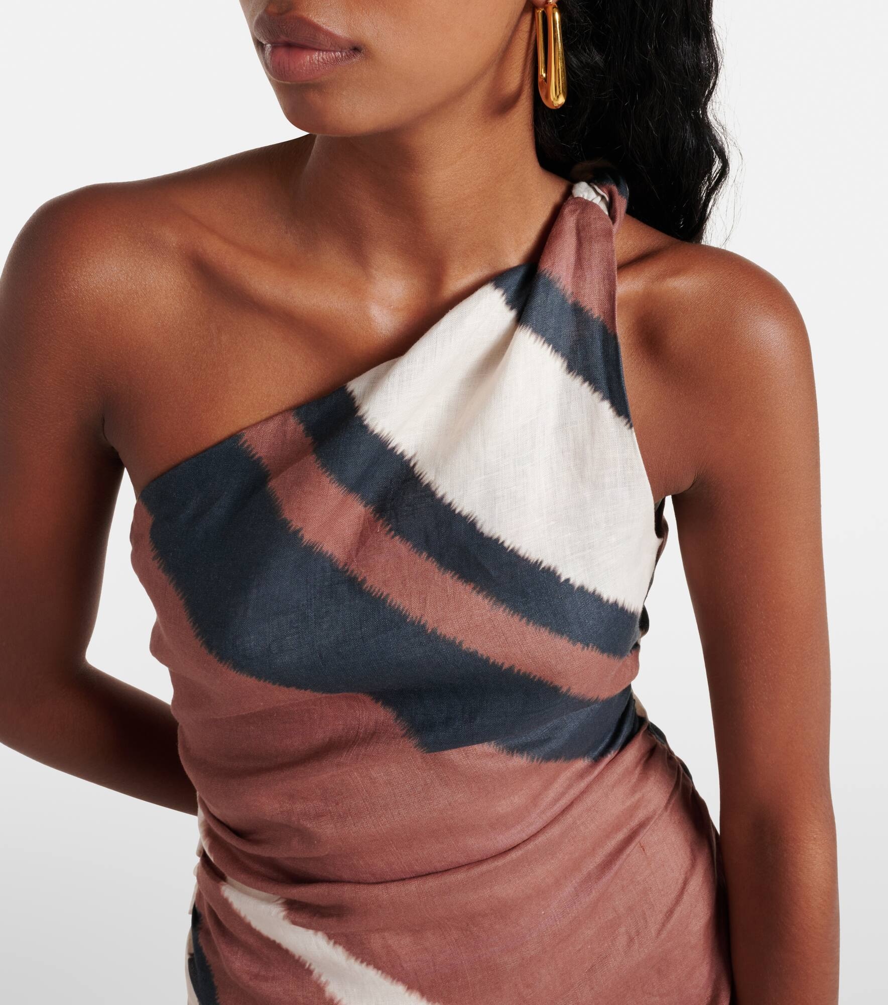 Marga gathered linen minidress - 4