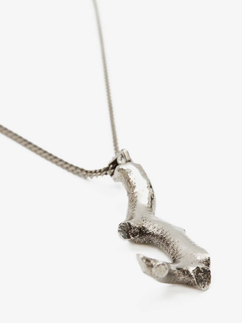 Coral Necklace in Antique Silver - 3