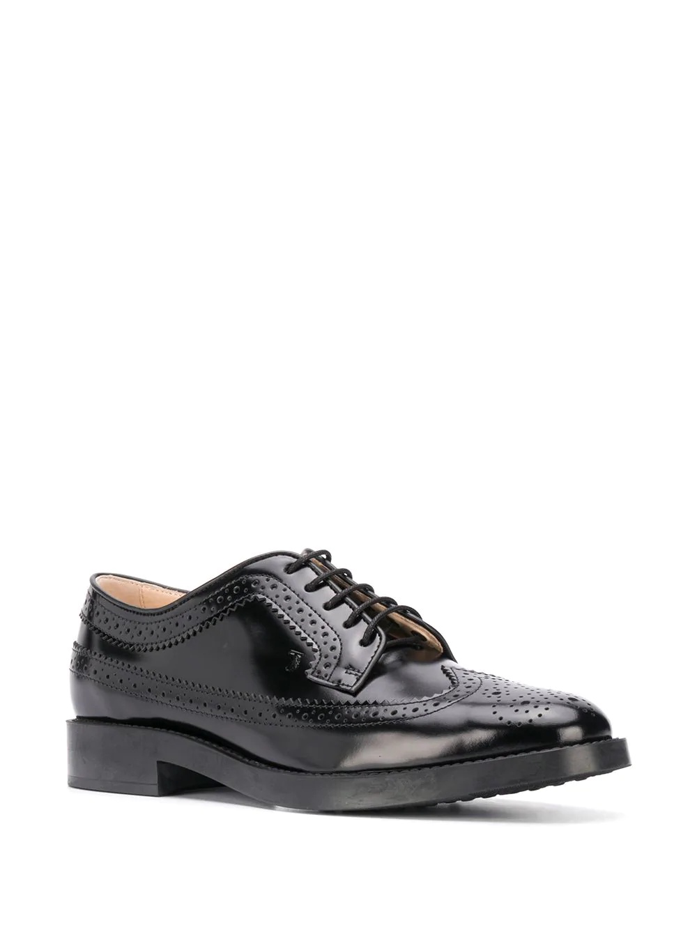 lace-up leather brogues - 2