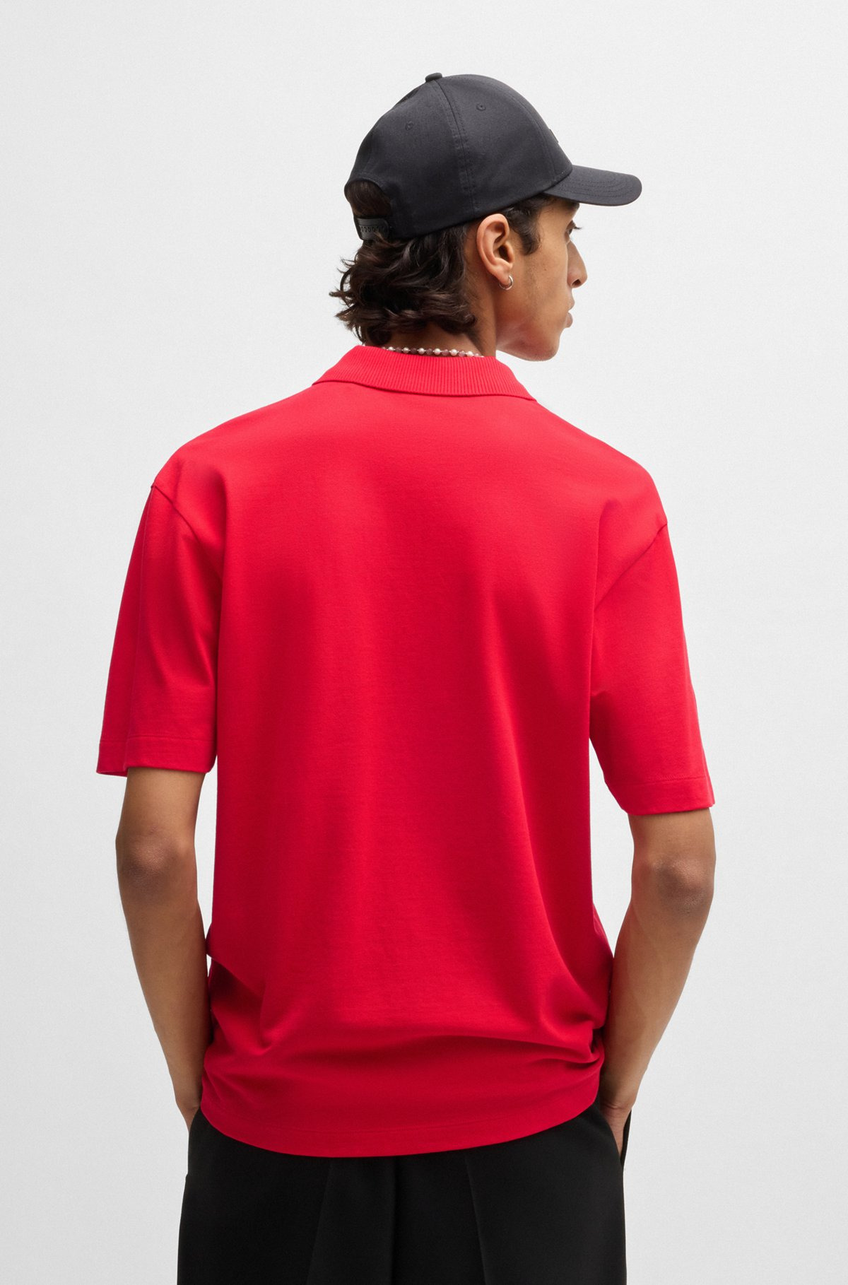 COTTON-PIQUÉ POLO SHIRT WITH LOGO PRINT - 5