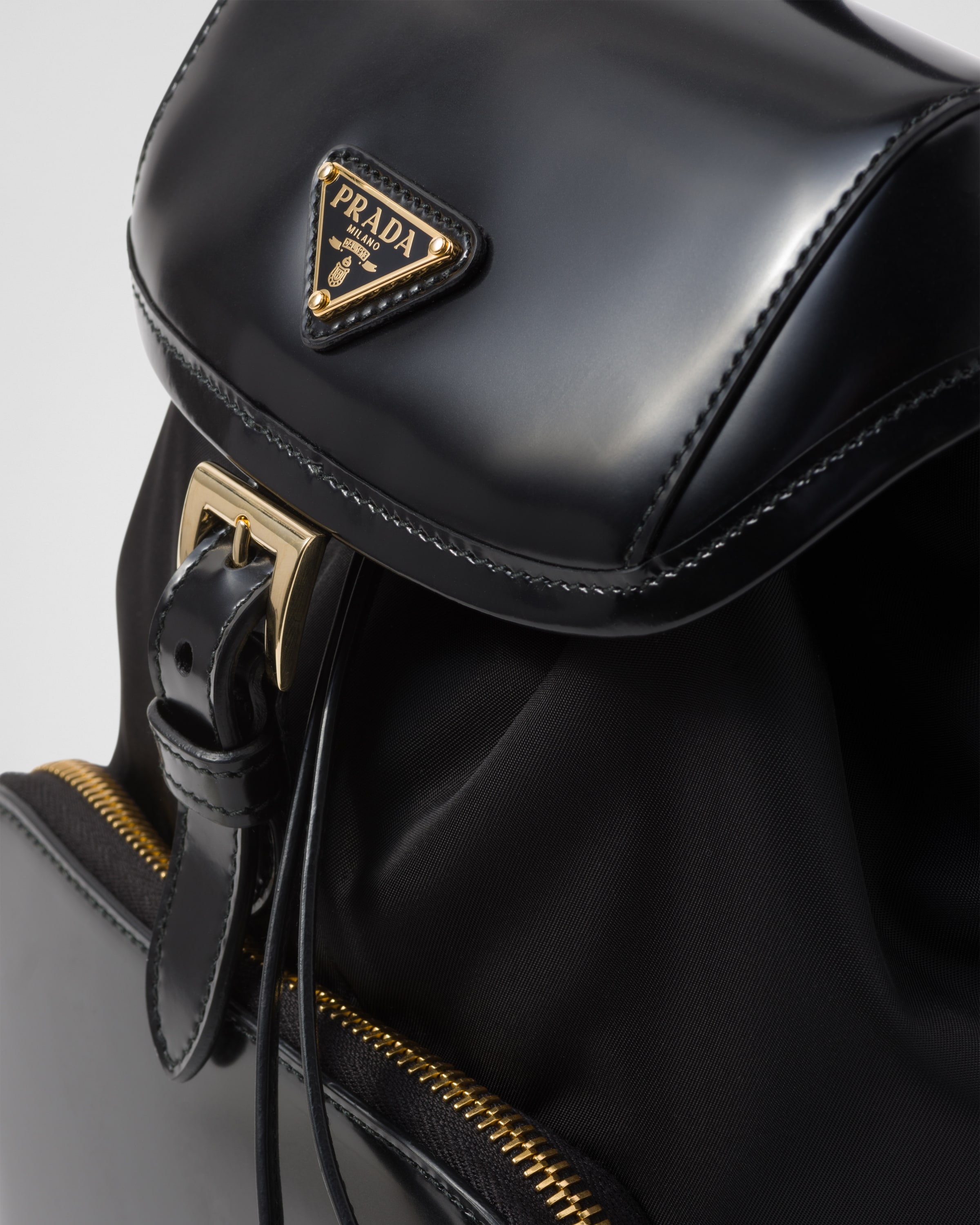 Medium Re-Nylon and brushed leather backpack - 6