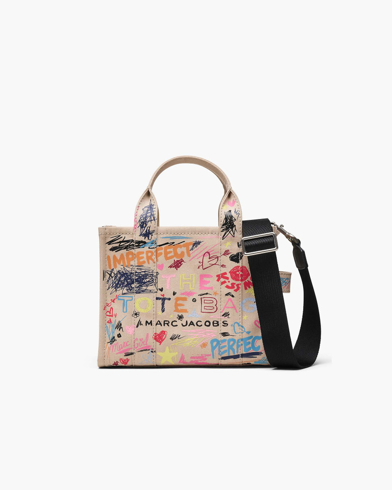 THE PUNK SCRIBBLE CANVAS SMALL TOTE BAG 1