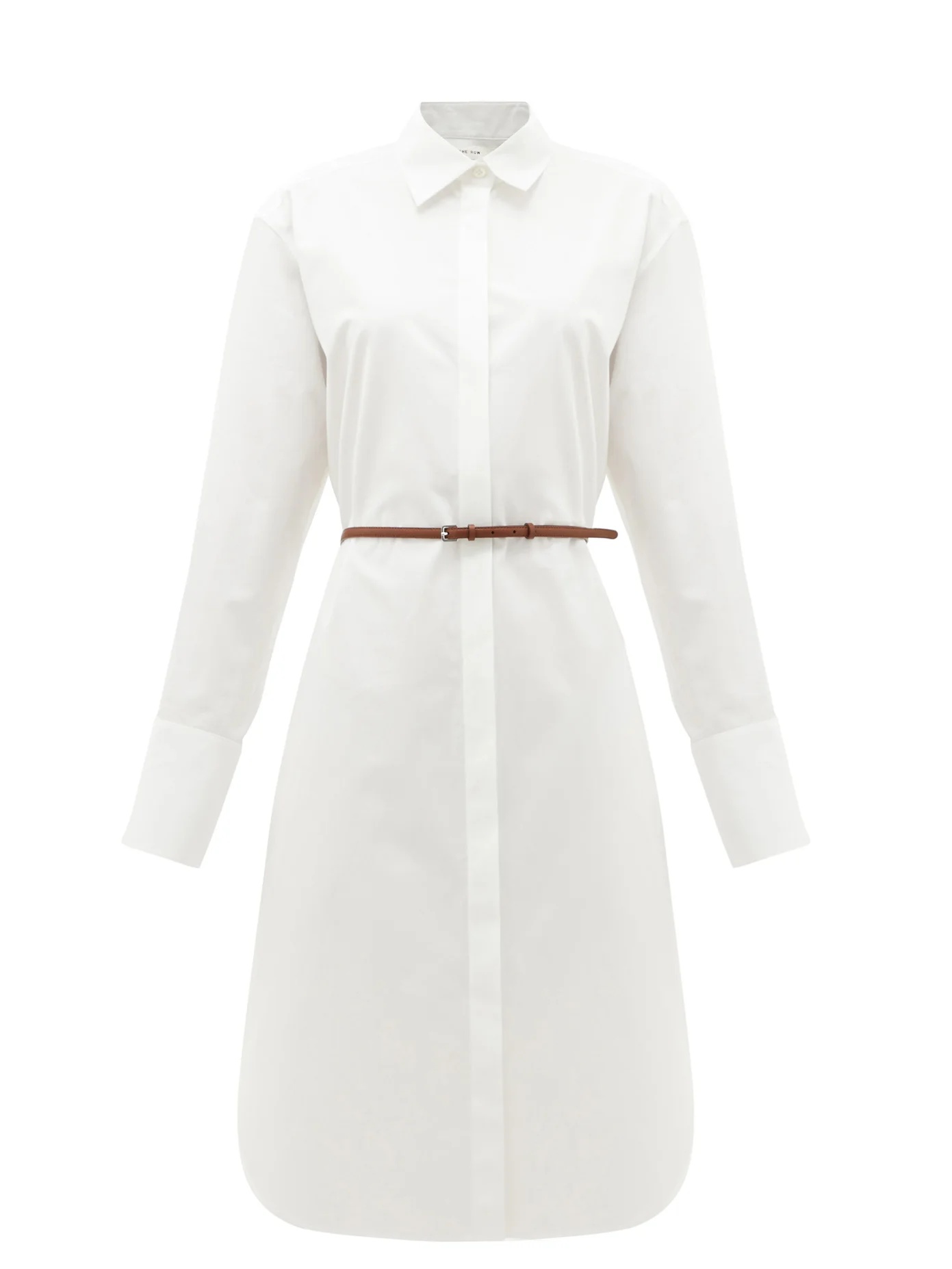 Sonia belted poplin midi shirt dress - 1