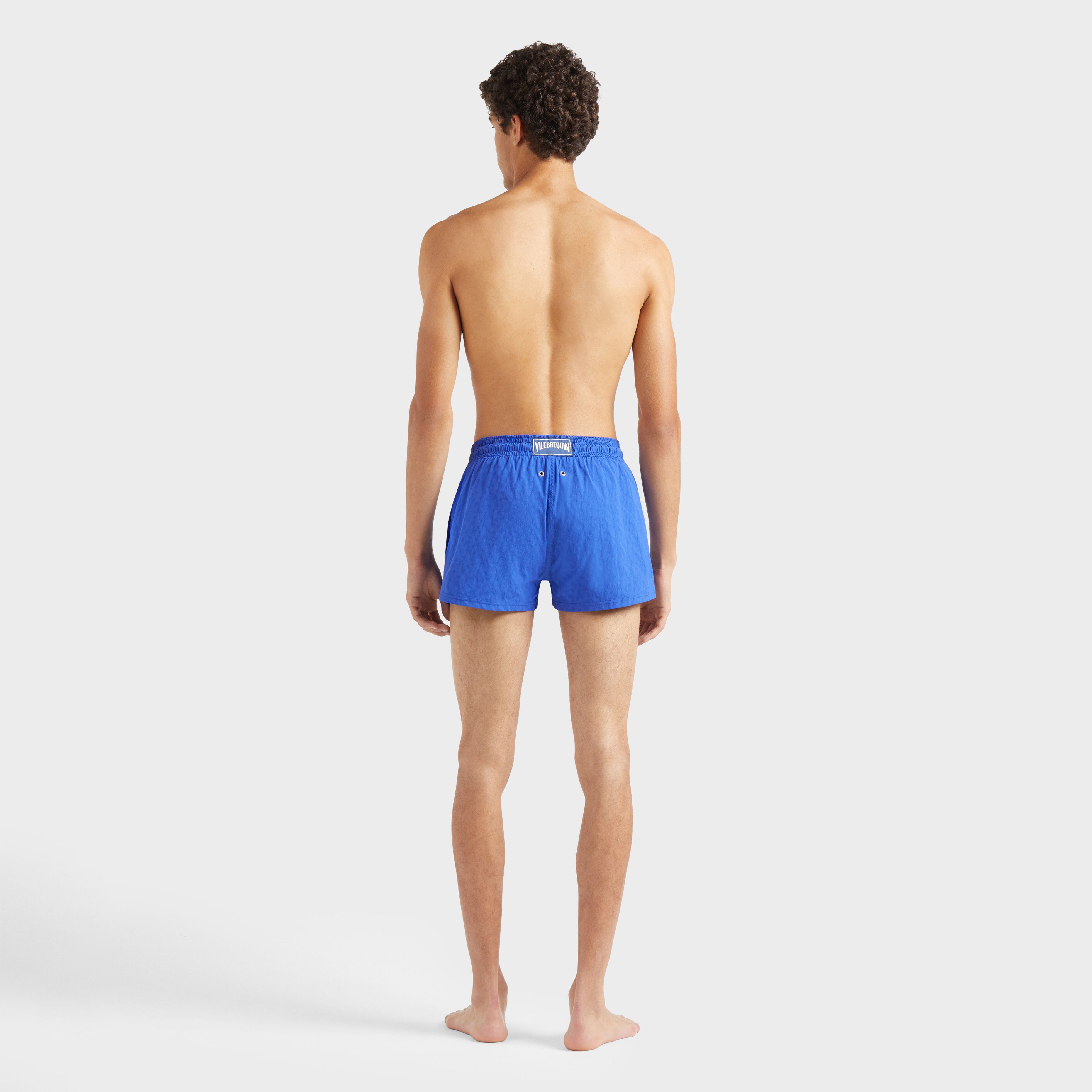 Men Short Swim Trunks Jacquard Turtles - 4