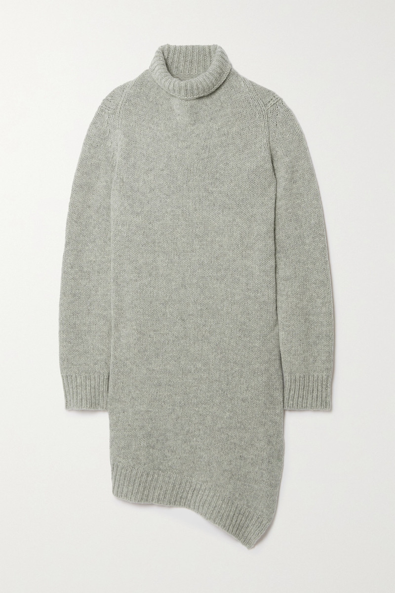 Asymmetric wool turtleneck sweater 1
