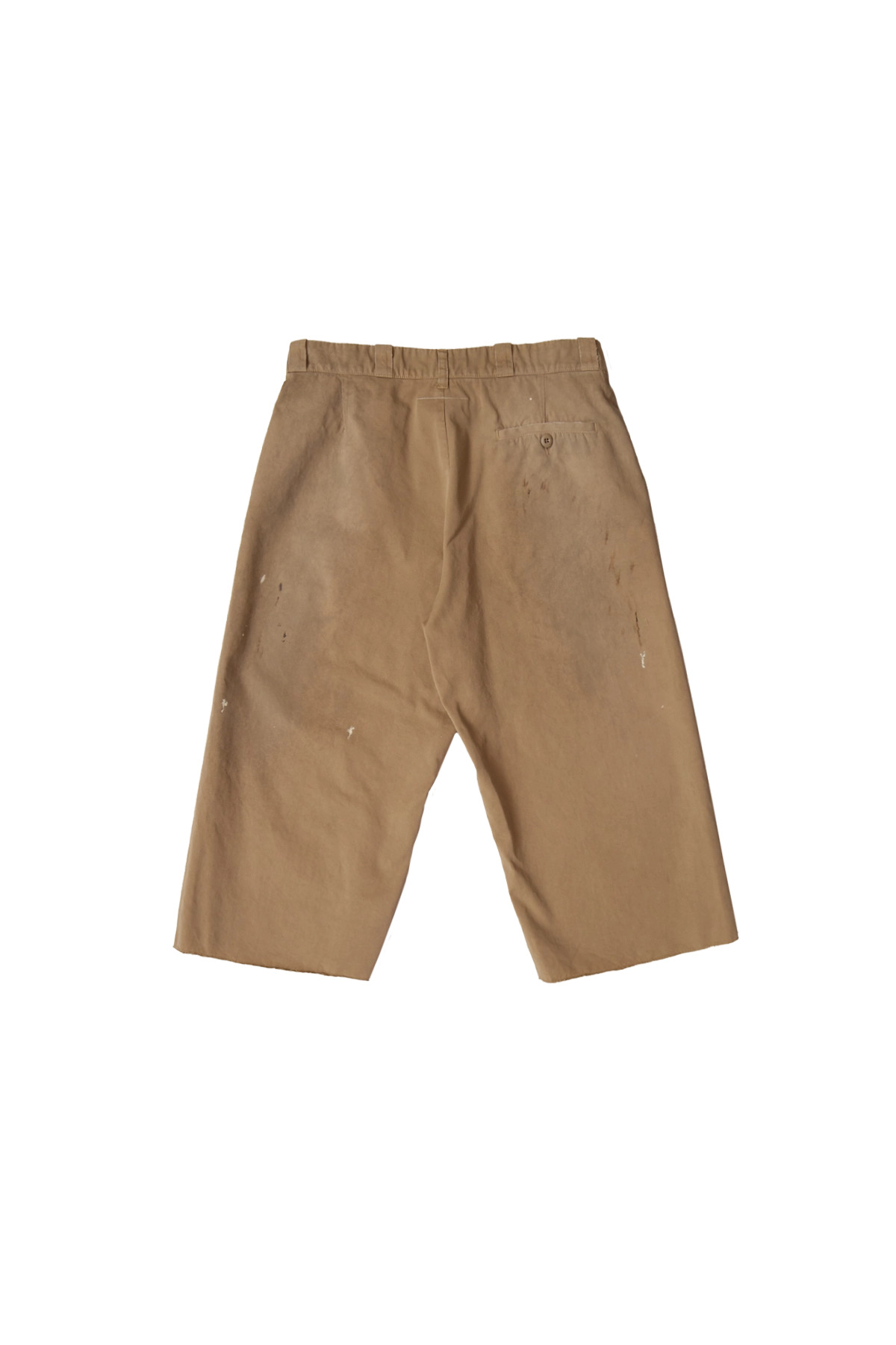 MM6 Paint Splatter Skater Shorts Beige - 2