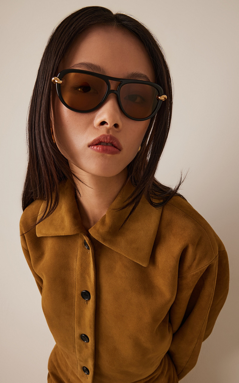 Bottega Veneta Yellow Aviator-Frame Sunglasses yellow outlook