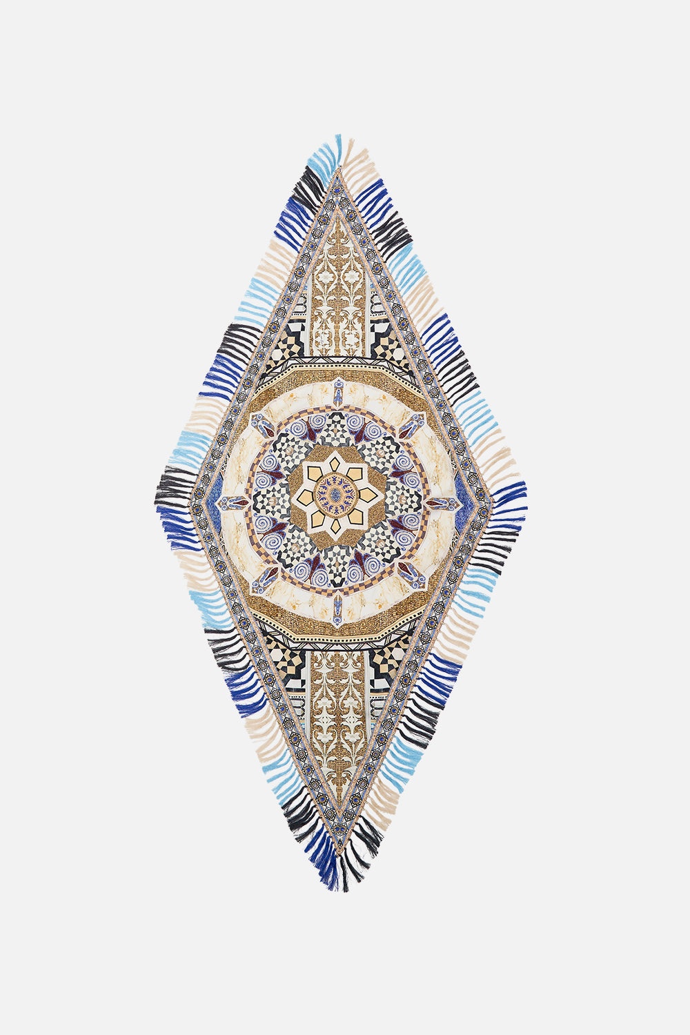 DIAMOND SCARF WITH TASSELS - 10