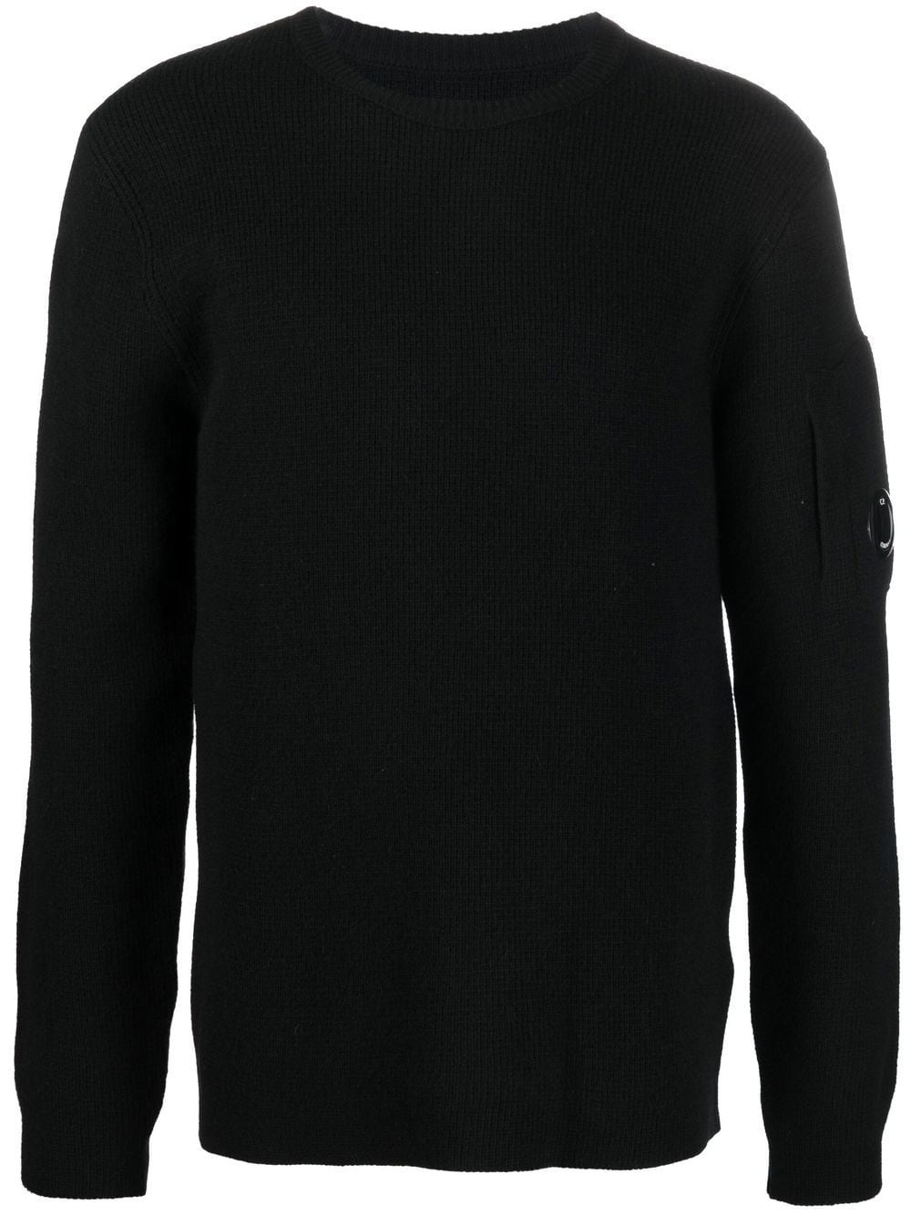 logo patch crew neck jumper - 1