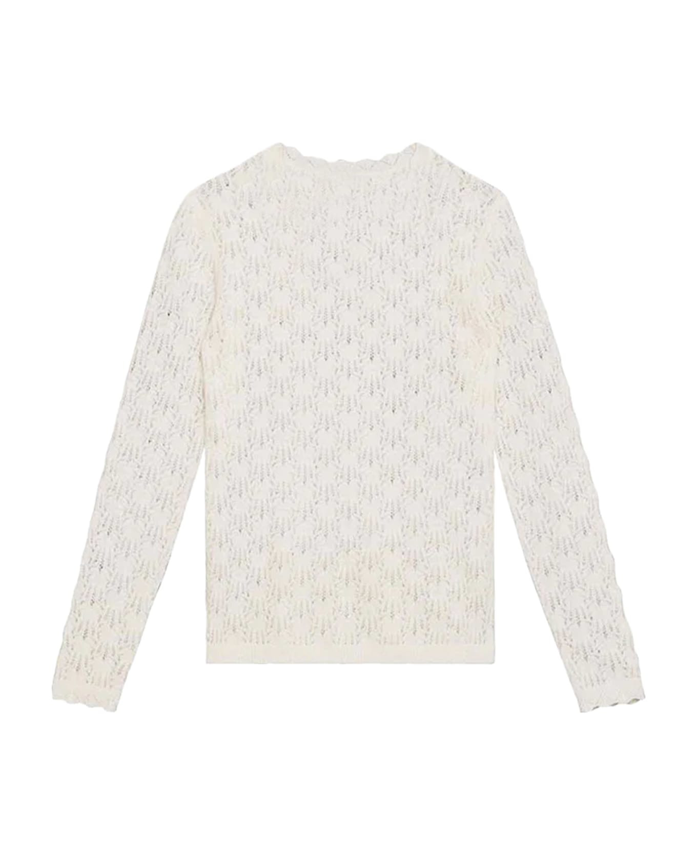 Obeline Perforated Alpaca Blend Sweater - 2