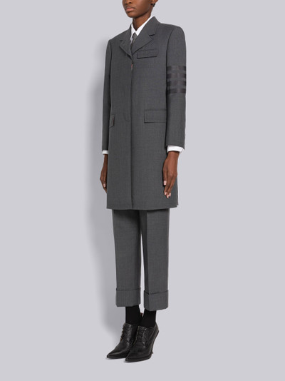 Thom Browne Plain Weave 4-Bar Chesterfield Overcoat outlook