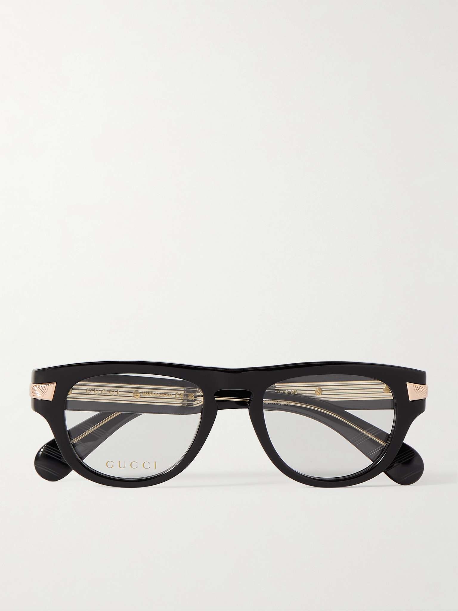 Round-Frame Acetate and Rose Gold-Tone Optical Glasses - 1