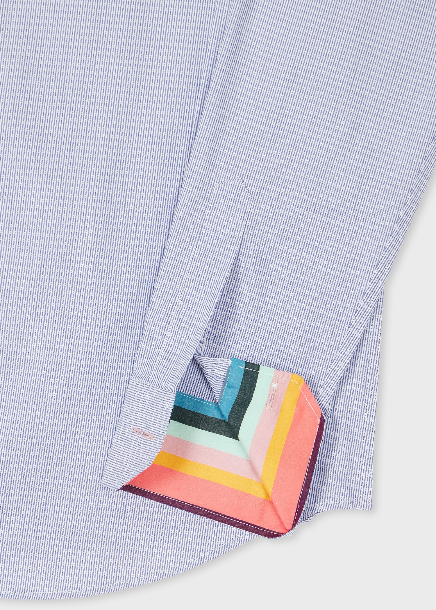 Tailored-Fit Blue Broken Stripe Easy Care Shirt - 2